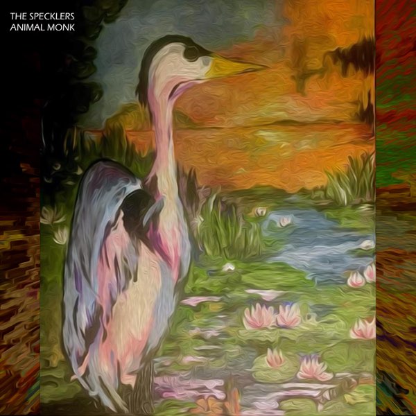 Egret in Swamp painting by Joeann Harrington is cover for Specklers: Animal Monk album